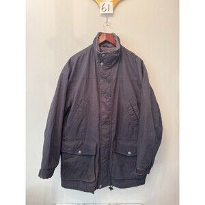 Vintage Pacific Trail Parka Jacket Mens L Navy Fleece Lined Outdoor Coat